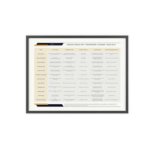 F I E L D  |  C O H E R E N C E - C H A R T - ECS × FIELDTRIGGER × Feldlogik × Mikro‑Drills